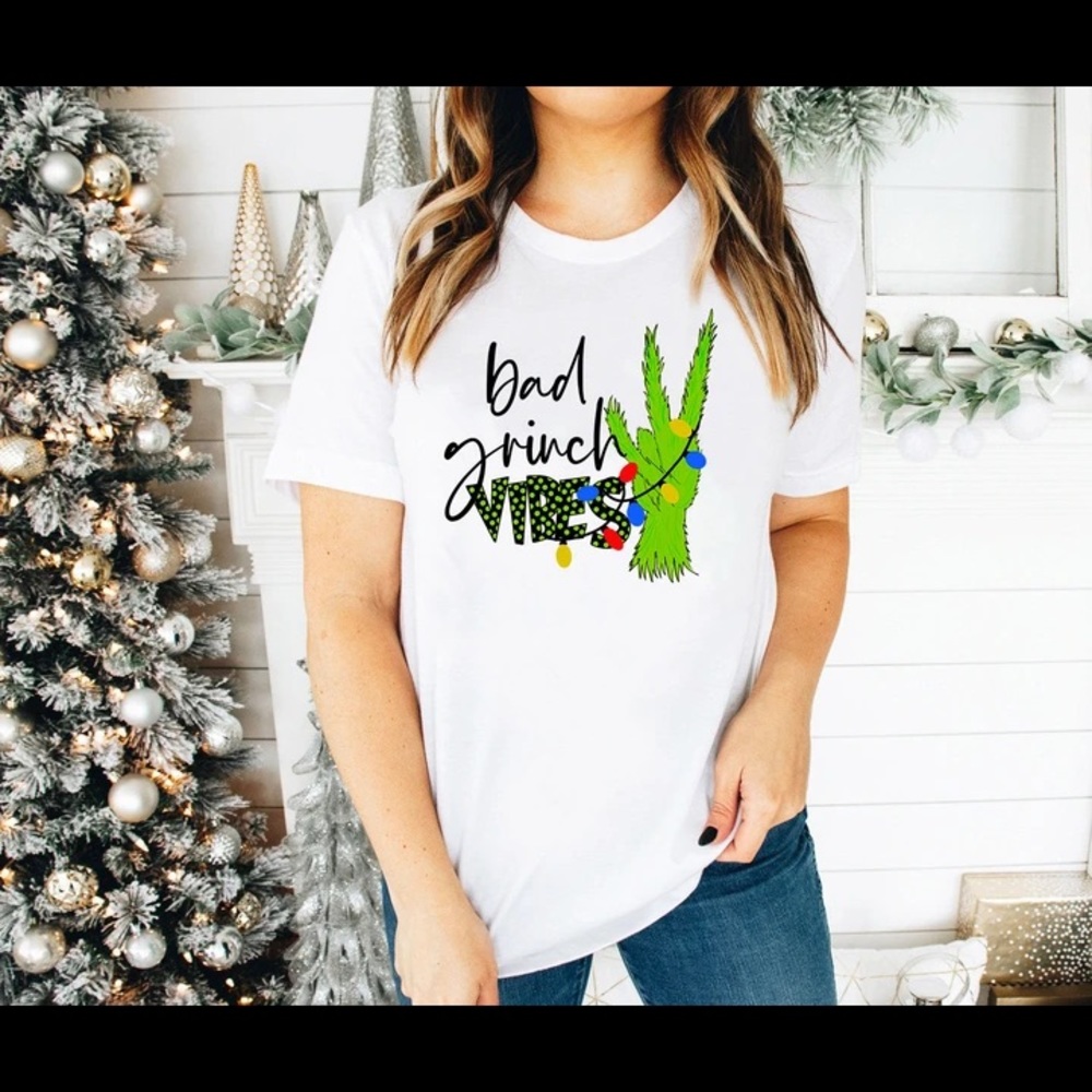 Bad grinch vibes Christmas t shirt